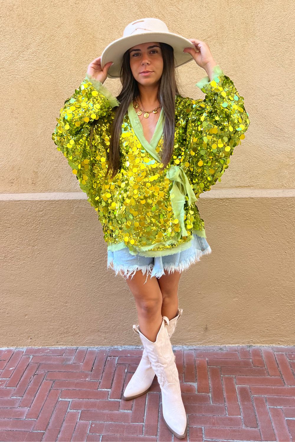 Kimono sequins SANTA
