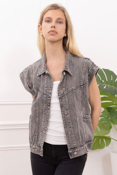 Veste sans manches jeans GENEVE